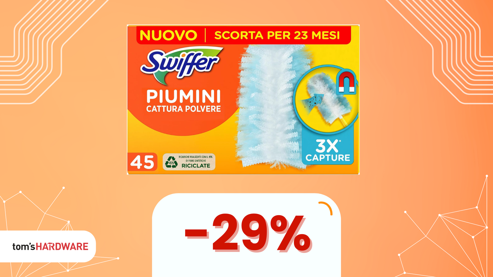 Immagine di Addio polvere: ben 45 Swiffer Duster Piumini Catturapolvere a solo 24€!