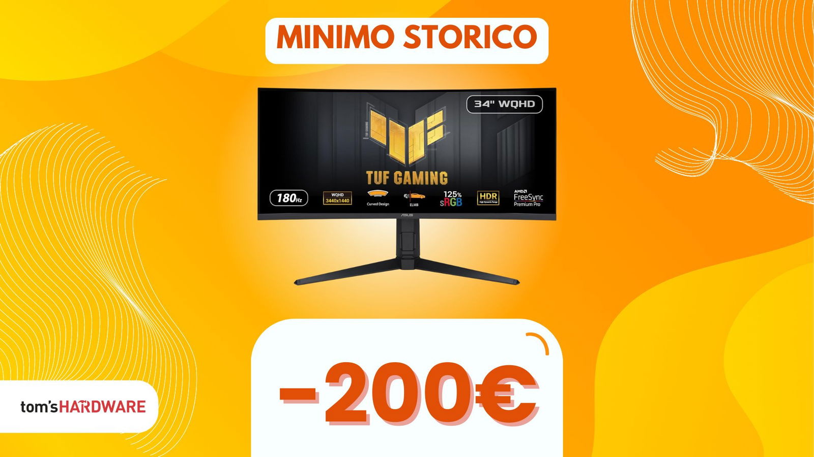 Immagine di Il monitor Asus da 34" DEFINITIVO è al MINIMO STORICO!