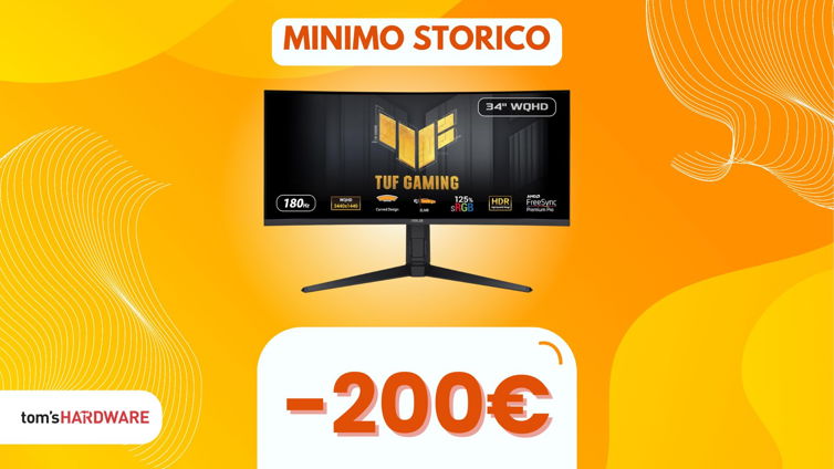 Immagine di Il monitor Asus da 34" DEFINITIVO è al MINIMO STORICO!