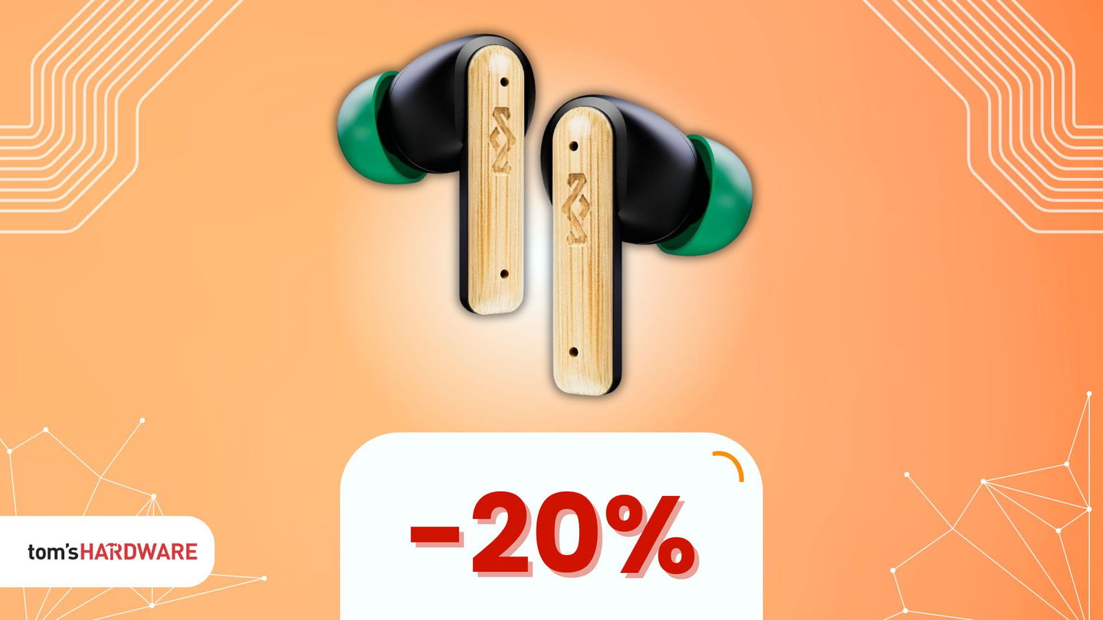 Immagine di Questi BELLISSIMI auricolari rispettano l'ambiente, e CHE SCONTO! (-20%)