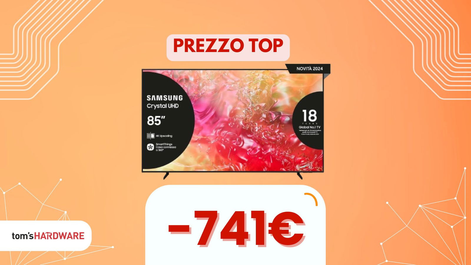 Immagine di Super sconto di 740€ su una TV Samsung gigantesca da Mediaworld