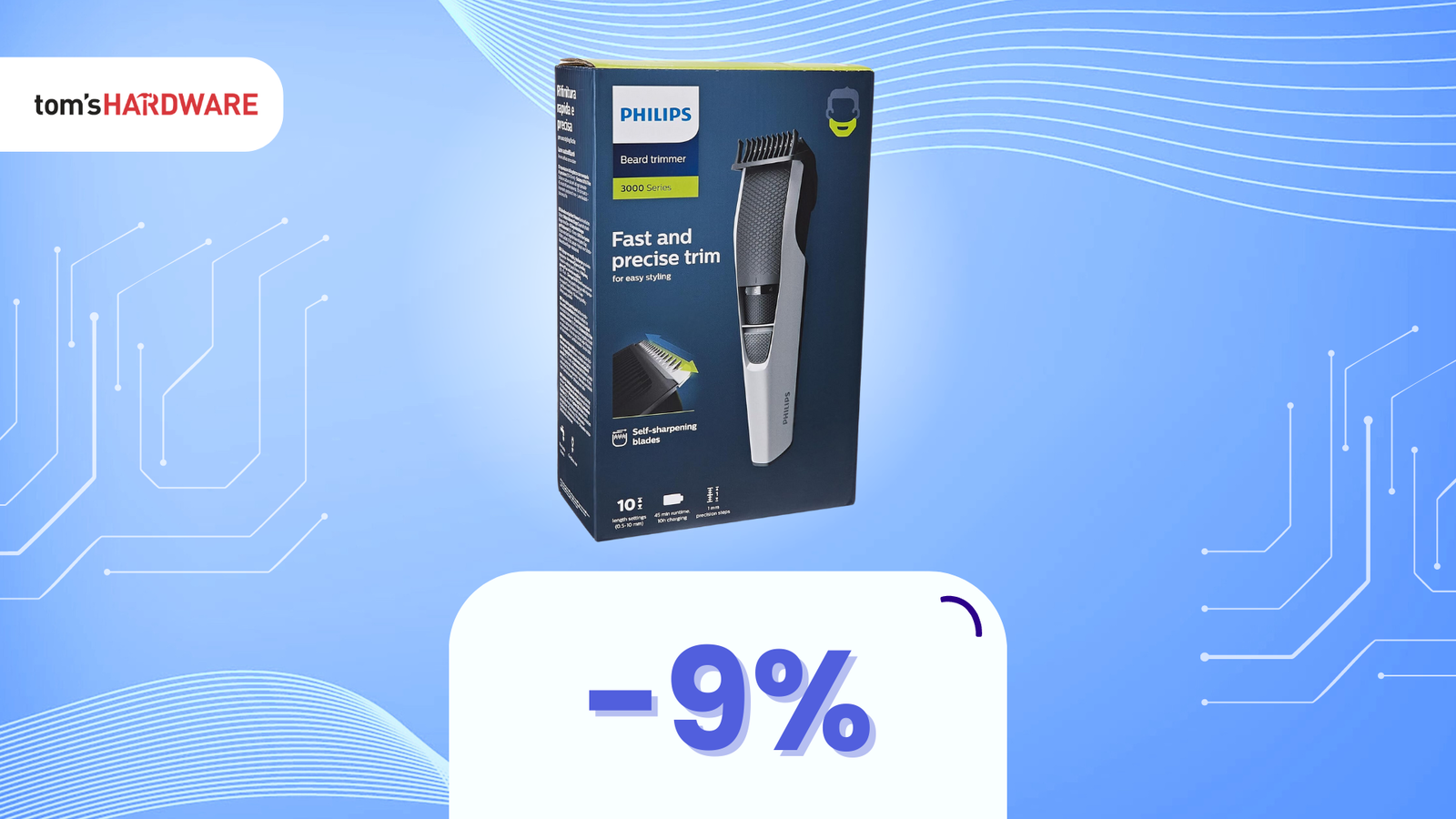 Immagine di Rasoio da mettere in valigia: Philips Beardtrimmer serie 3000 a soli 19€!