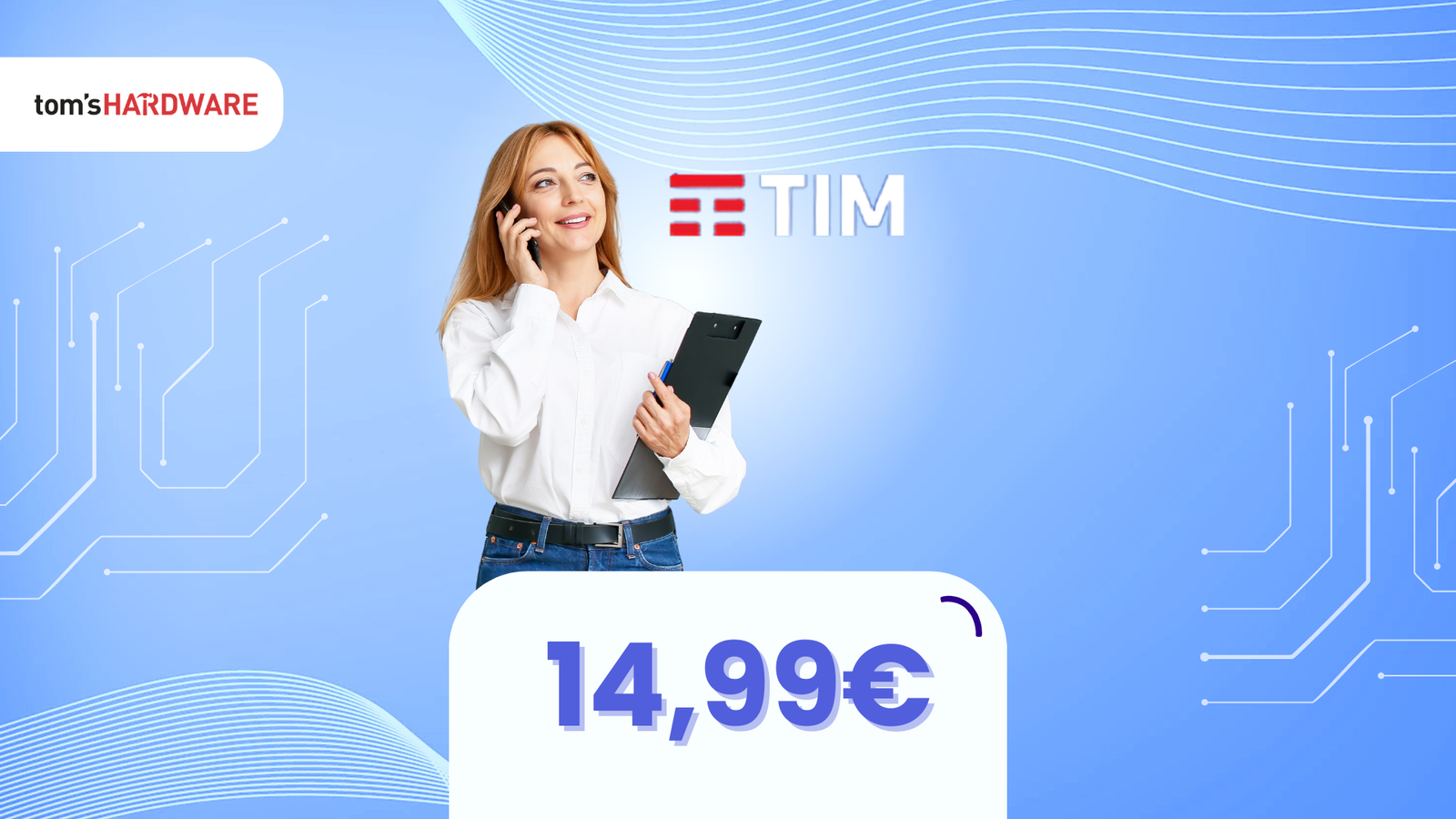 Immagine di 50GB, minuti illimitati e 1000 SMS ad appena 14,99€ e mese gratuito, solo con TIM 5G Power Smart