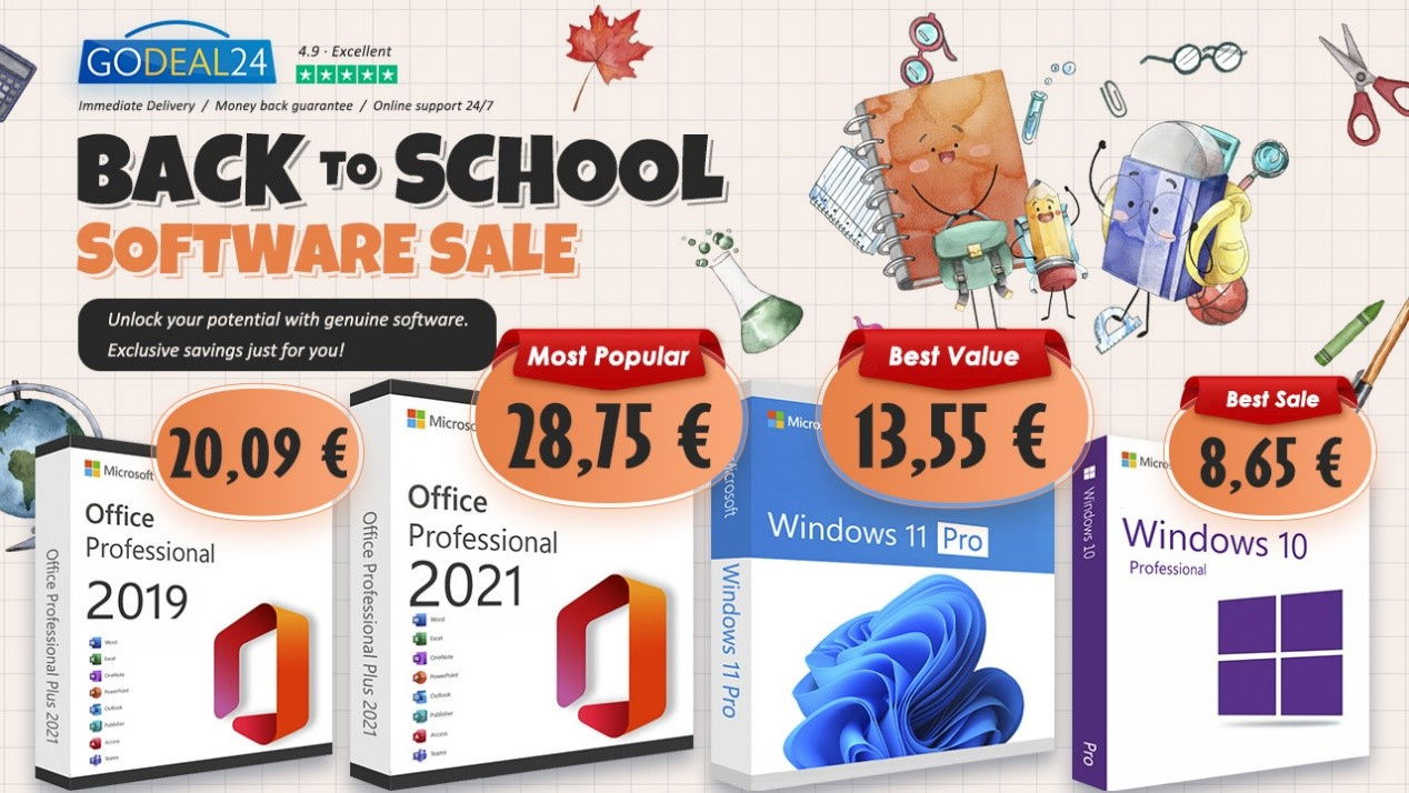 Immagine di Back to School alle porte? Office 2021 e Windows 11 a vita per soli 10€