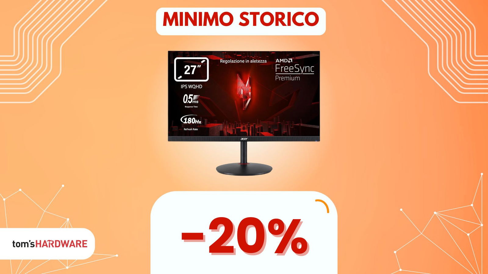 Immagine di AFFARE GAMING: solo 200€ per questo monitor Acer Nitro senza compromessi!