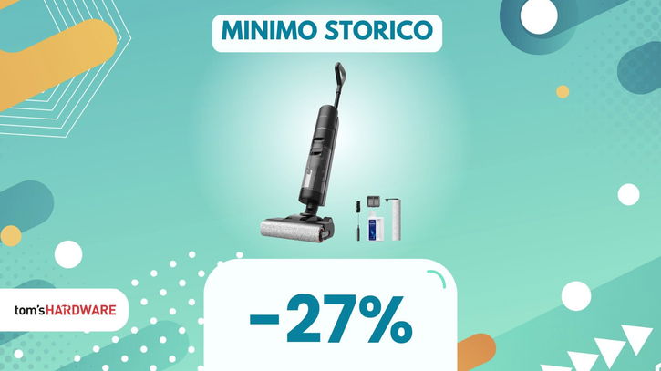 Immagine di Lava e aspira in un colpo solo con questa scopa elettrica, ora in SUPER SCONTO! (-27%)