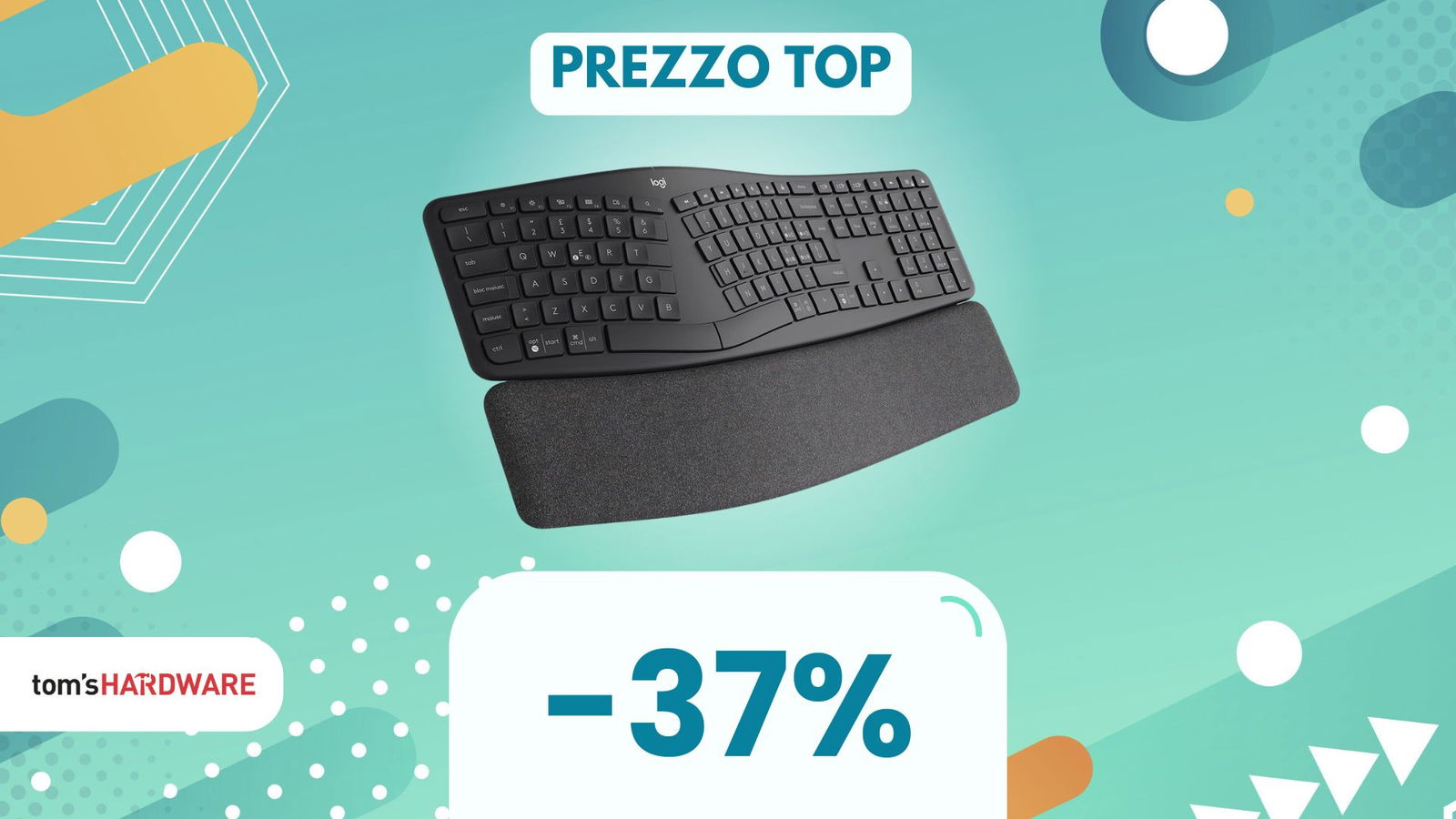 Immagine di DOPPIO SCONTO sulla tastiera wireless più comoda che vedrai oggi! (-37%)