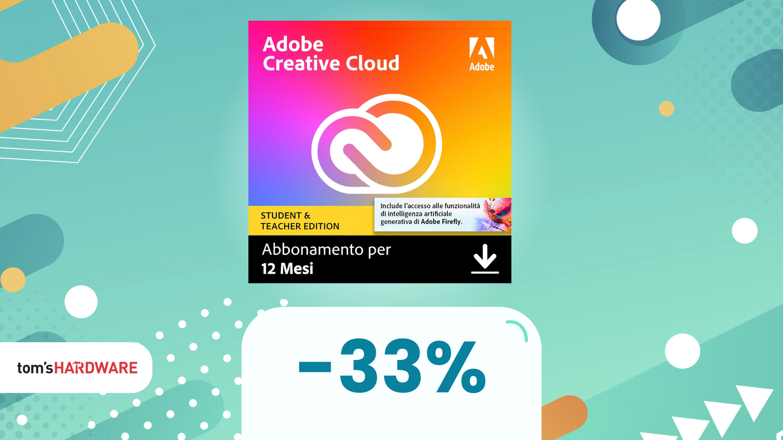 Immagine di SUPER sconto su Adobe Creative Cloud Student & Teacher! (-32%)