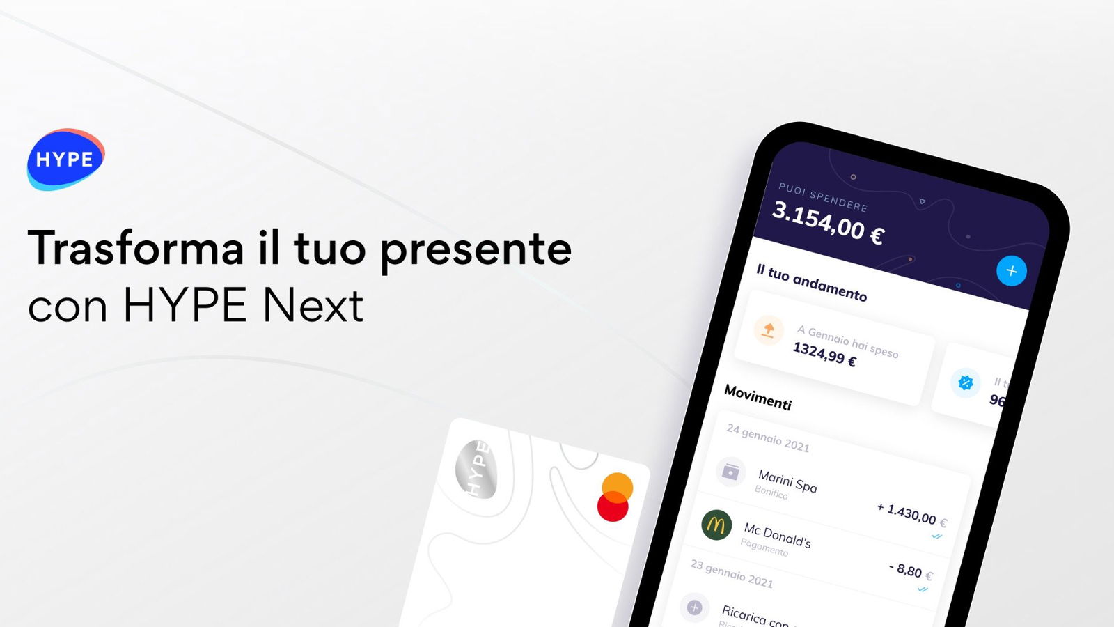 Immagine di Gestisci comodamente le tue finanze con HYPE Next e ottieni 20€ di BONUS