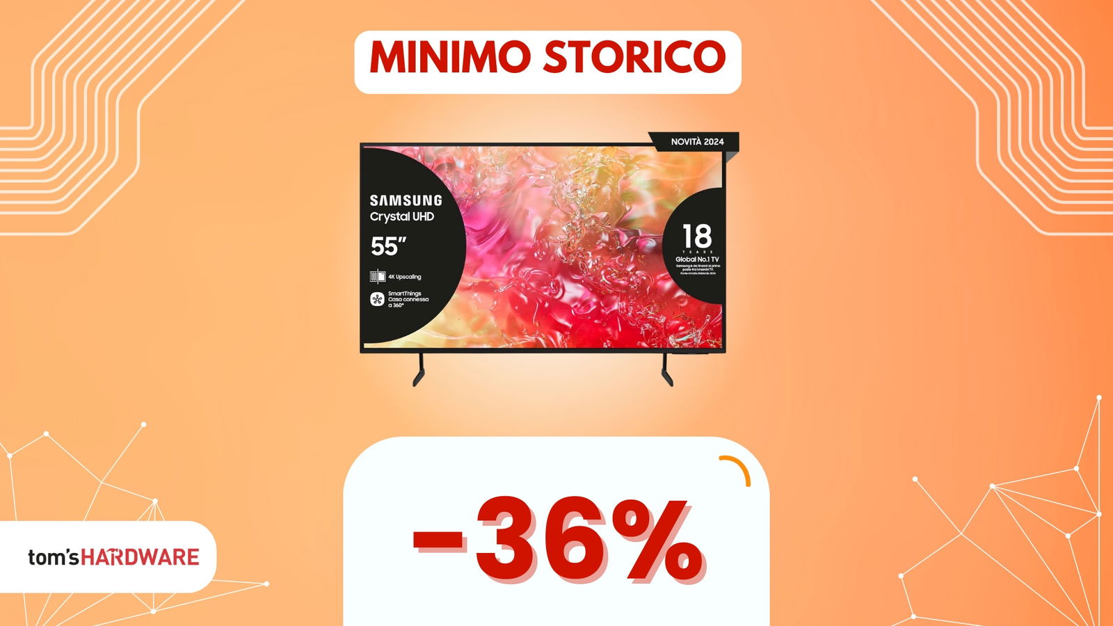 Immagine di Continua a CALARE DI PREZZO: Smart TV Samsung da 55" ORA al MINIMO STORICO! (-36%)