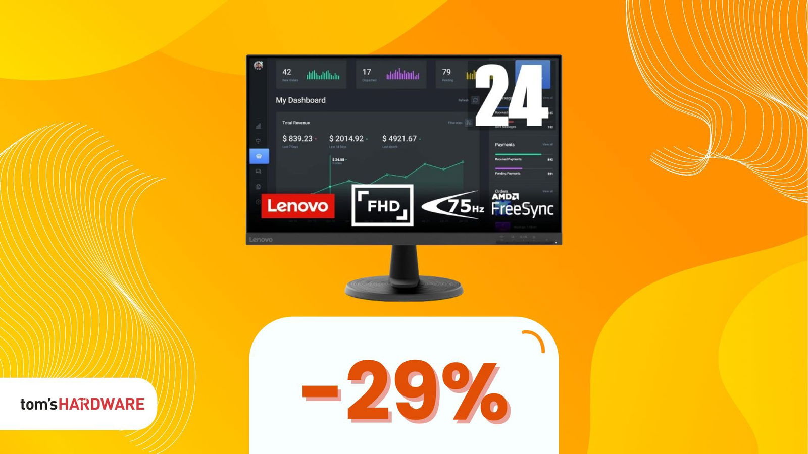 Immagine di Ecco il monitor Lenovo a 99€ che fa per te (-29%)