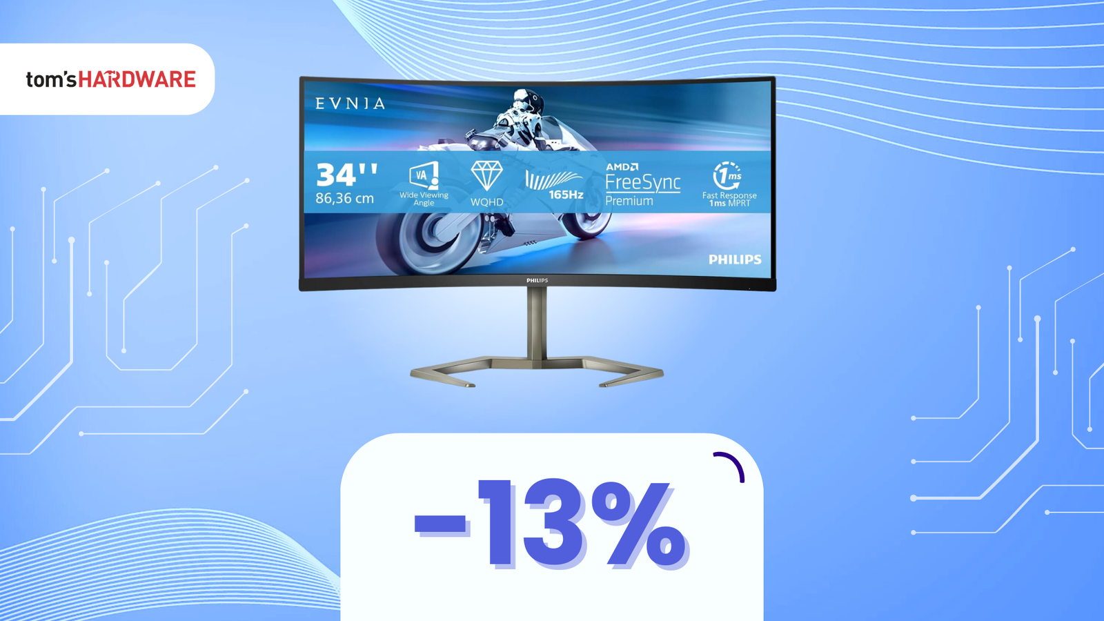 Immagine di Finalmente arrivata la Gaming Week: monitor curvo Philips Evnia a solo 320€!