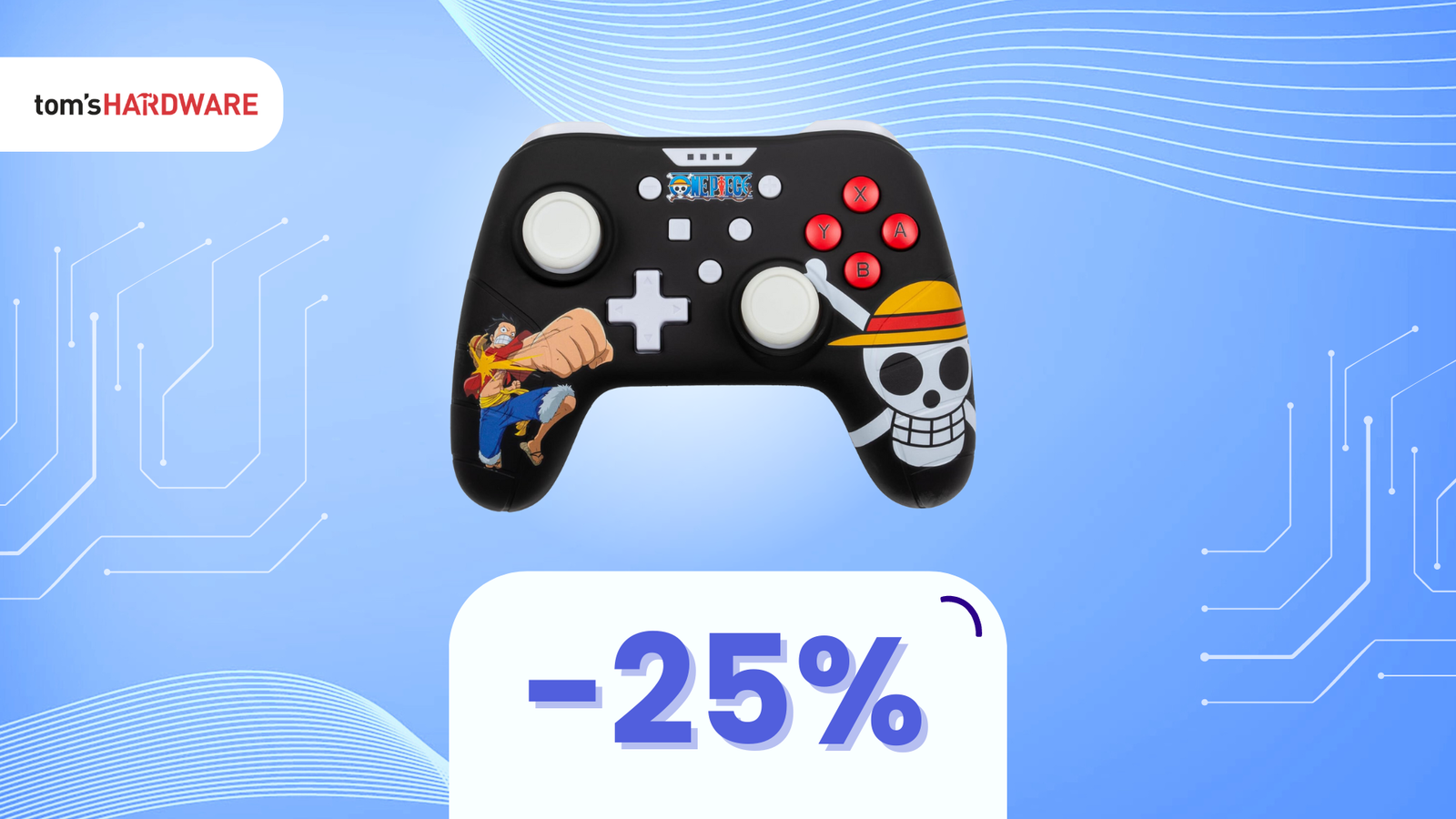 Immagine di Prezzo BOMBA per questo controller cablato One Piece per Nintendo Switch! (-25%)