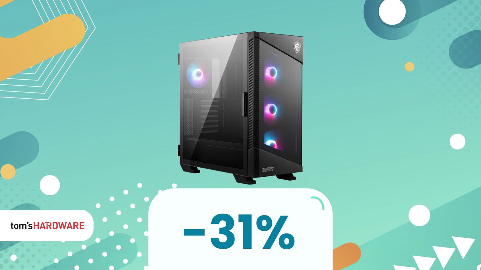 Immagine di Super sconto per il case MSI con supporto per GPU in verticale