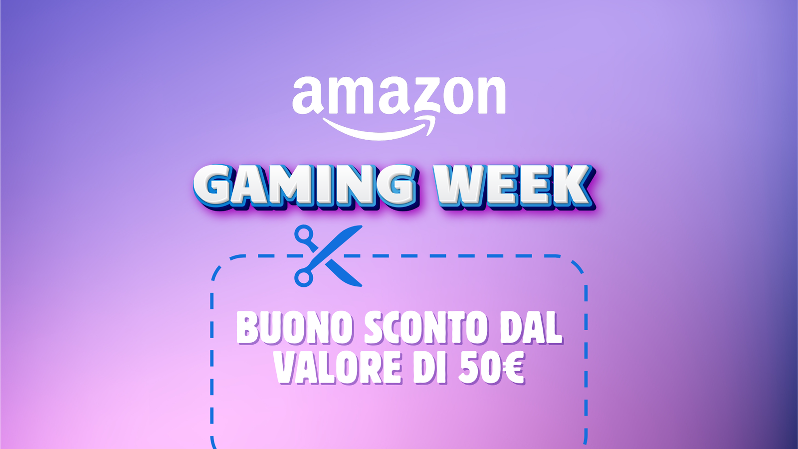 Immagine di Vinci un buono Amazon da 50€ con la Amazon Gaming Week!