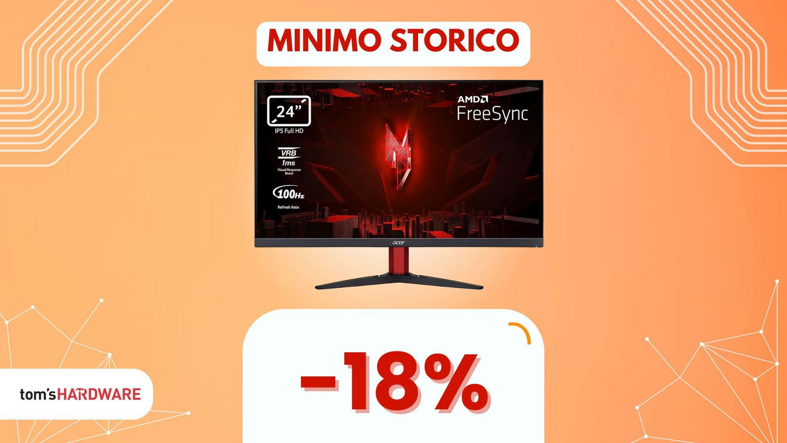 Immagine di Questo monitor da gaming Acer è ottimo, ma costa POCHISSIMO!