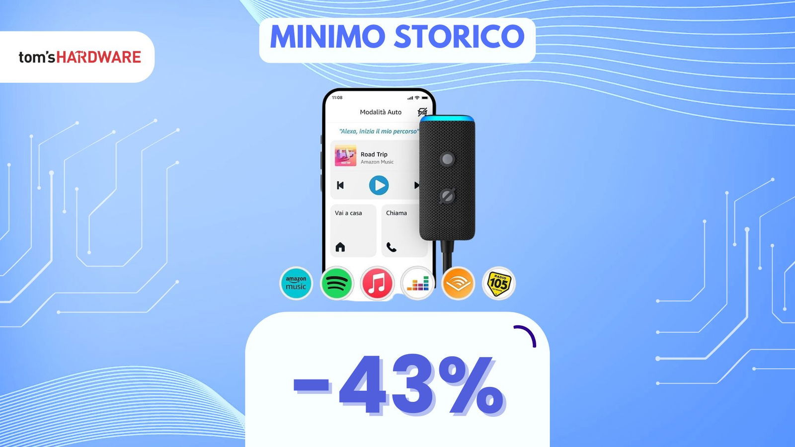 Immagine di Alexa in auto? Oggi ti costa quasi la METÀ, che AFFARE! (-43%)