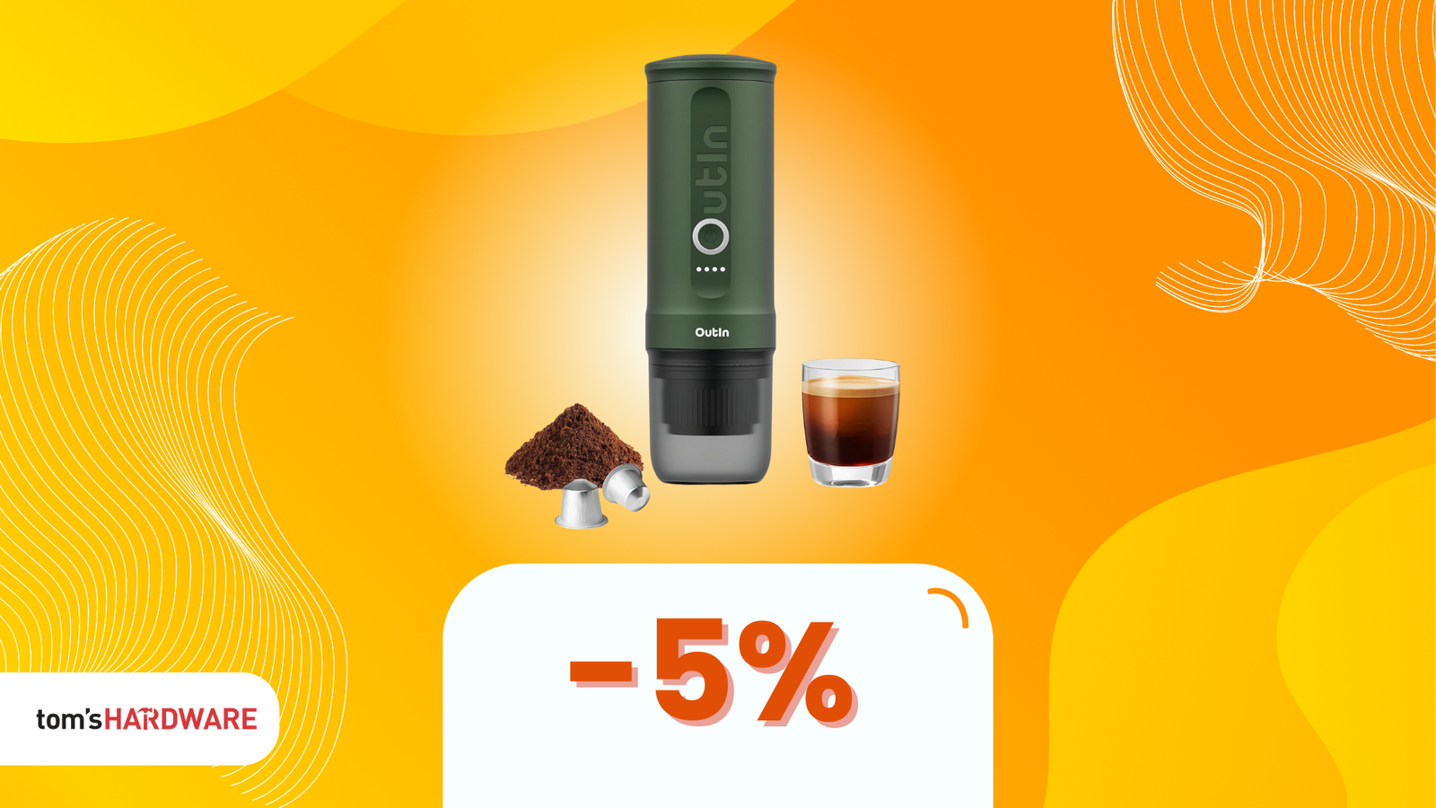 Immagine di Amazon Finds: Macchina da caffè espresso PORTATILE a SOLI 142€!