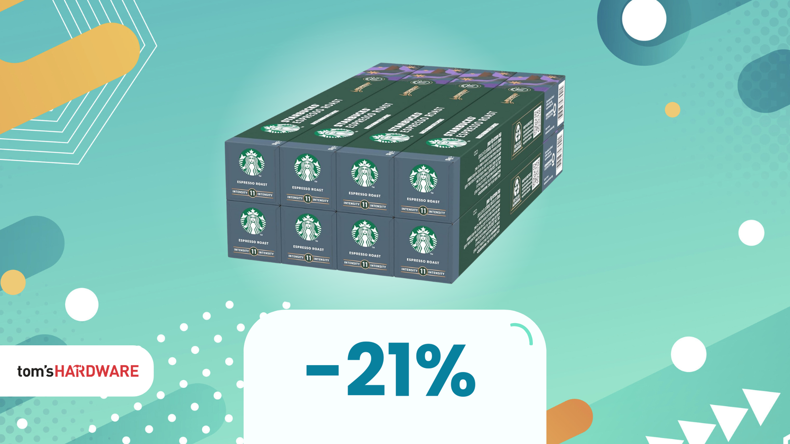 Immagine di Mai visto un risparmio così: Starbucks Espresso Roast by Nespresso scontato del 21%!