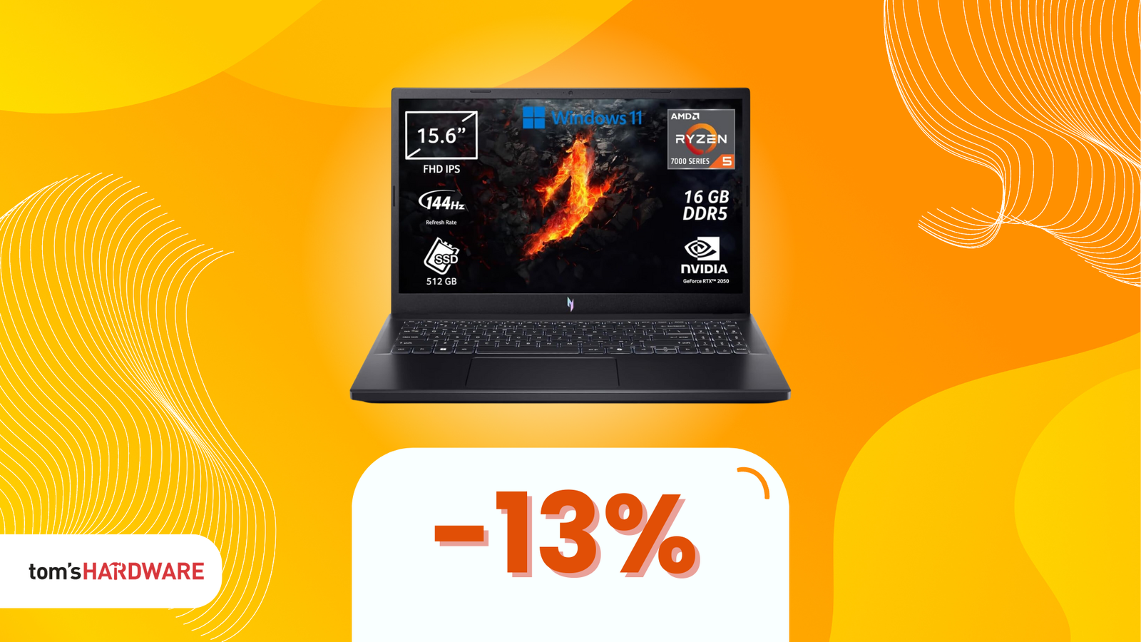 Immagine di Acer Nitro V 15 a -13%! Prestazioni da URLO a solo 699€!