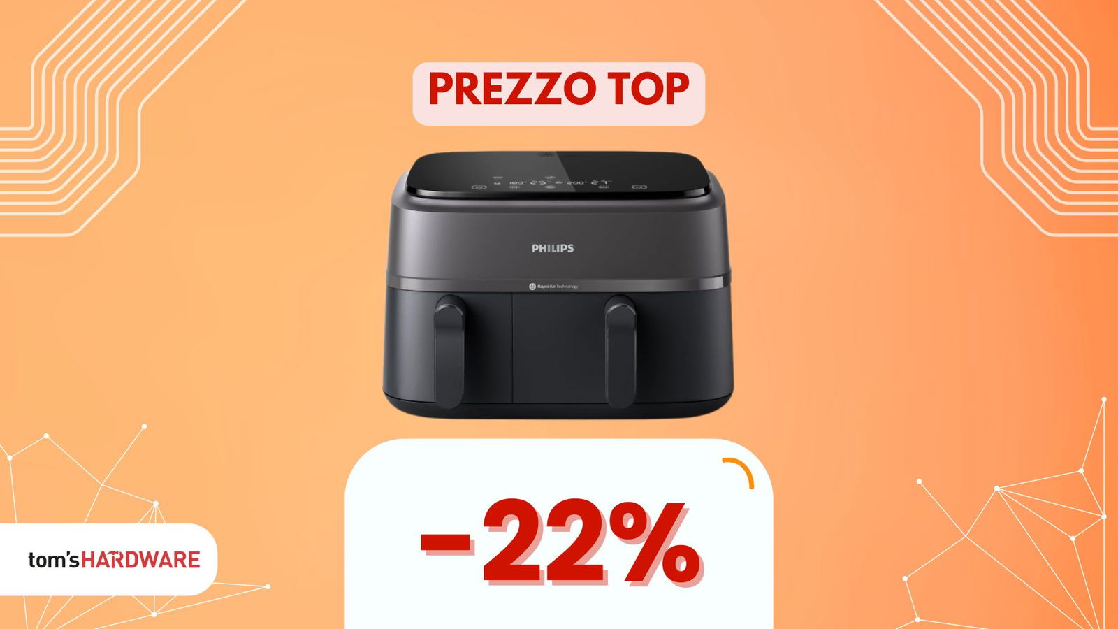 Immagine di Super sconto sulla friggitrice ad aria Philips! Minimo storico e caratteristiche innovative