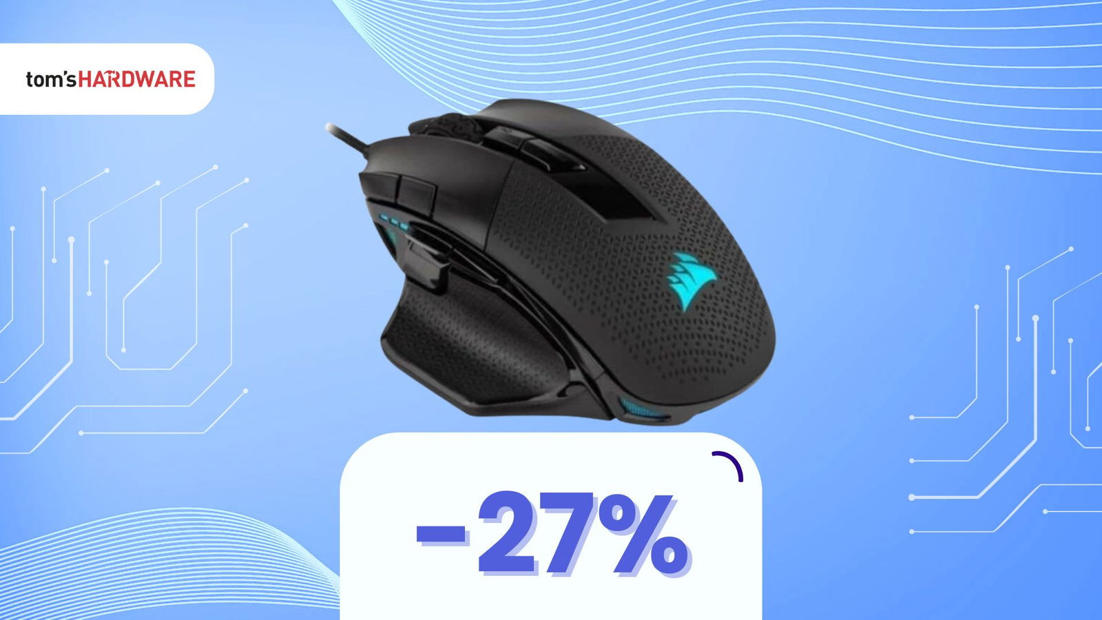 Immagine di Il mouse Corsair con peso regolabile oggi costa meno di quanto pensiate