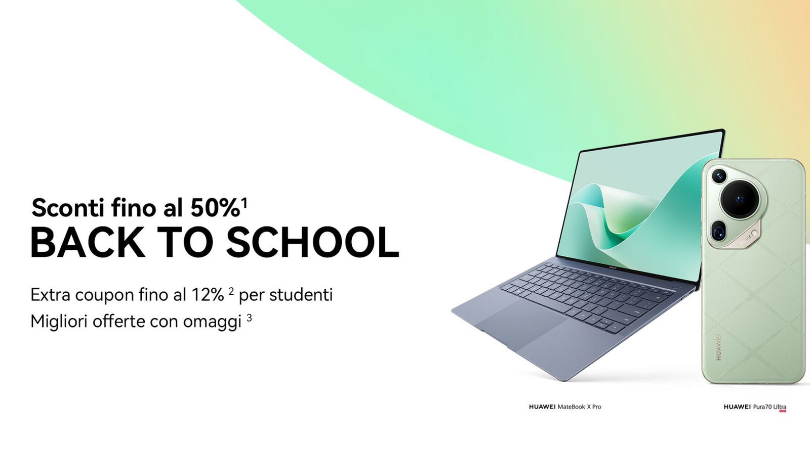 Immagine di Back to School HUAWEI: extra sconto per tutti gli studenti!