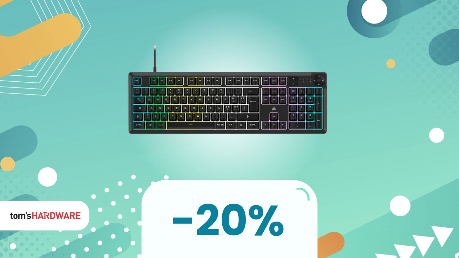 Immagine di Tastiera RGB resistente agli schizzi in SUPER SCONTO! -20%