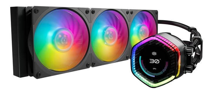 Immagine di Cooler Master MasterLiquid 360 ION, display IPS e fino a 330W