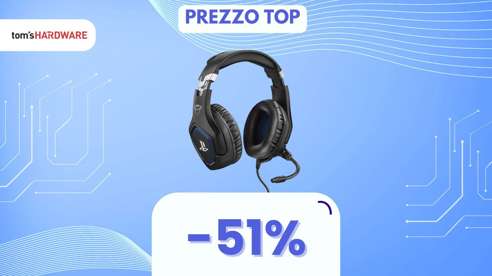 Immagine di Migliora ogni partita con queste cuffie su licenza PlayStation, oggi a METÀ PREZZO! (-51%)