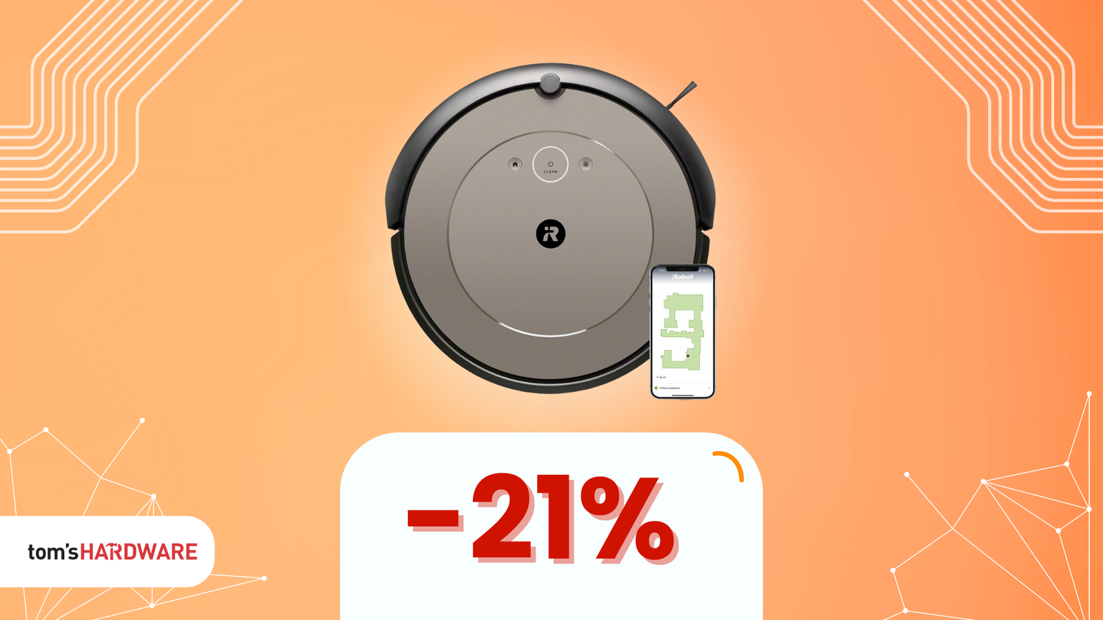 Immagine di Pavimenti puliti senza muovere un dito: iRobot Roomba I1152 a soli 237€! Minimo storico