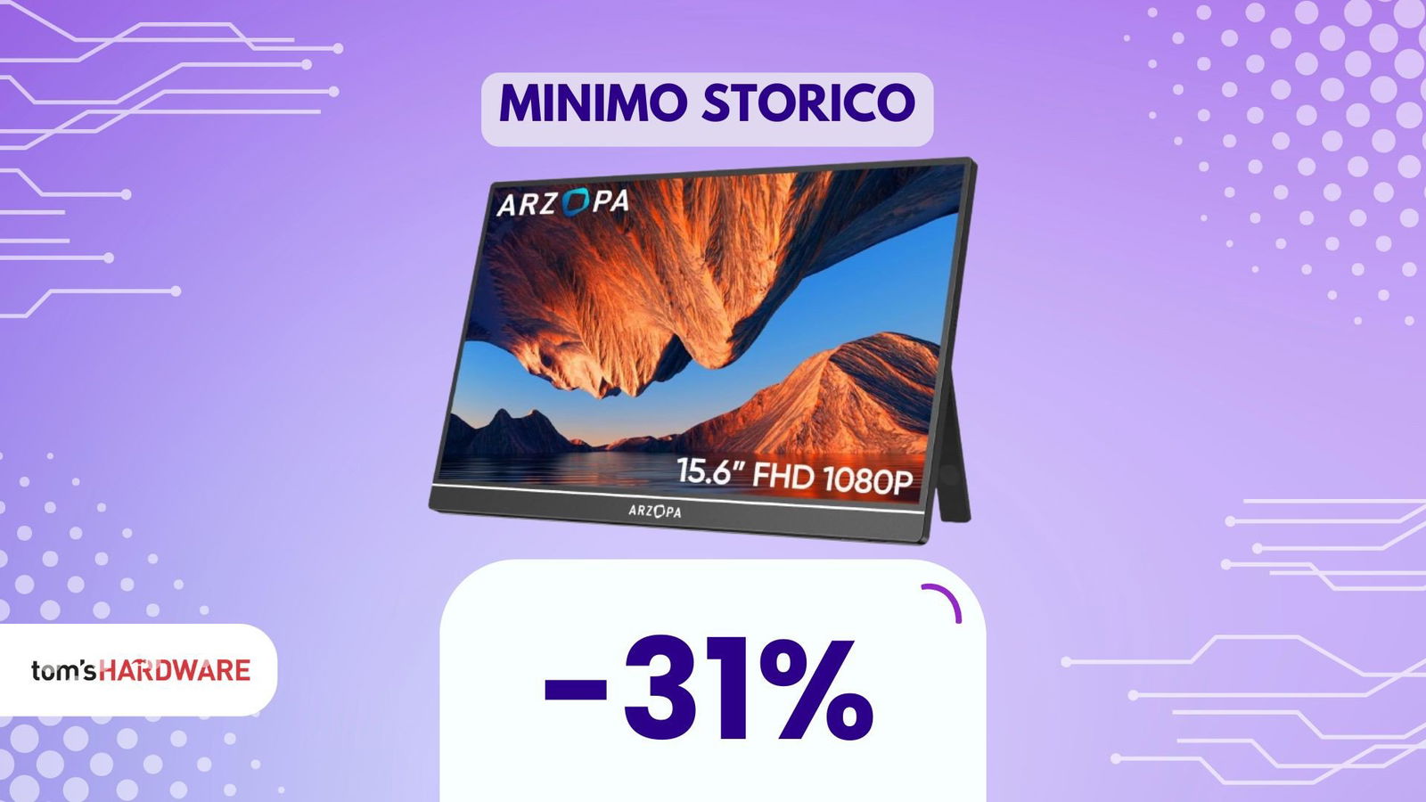 Immagine di Porta il tuo lavoro ovunque con questo monitor portatile a soli 85€