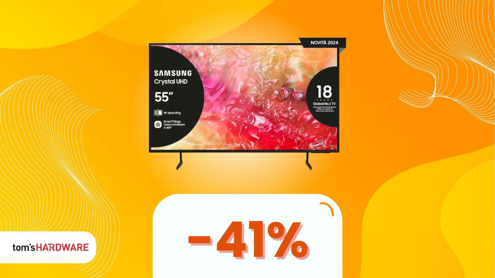 Immagine di Smart TV Samsung 55" in offerta a SOLI 413€: 4K e HDR10 per film e gaming! -41%