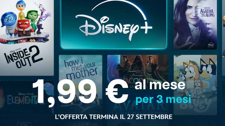 Immagine di BOMBA Disney Plus! 3 mesi di abbonamento a soli 1,99€ al mese