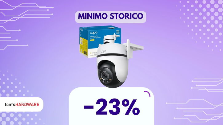 Immagine di La metti ovunque e con la rotazione a 360° controlli tutto. Telecamera Tapo al minimo storico!