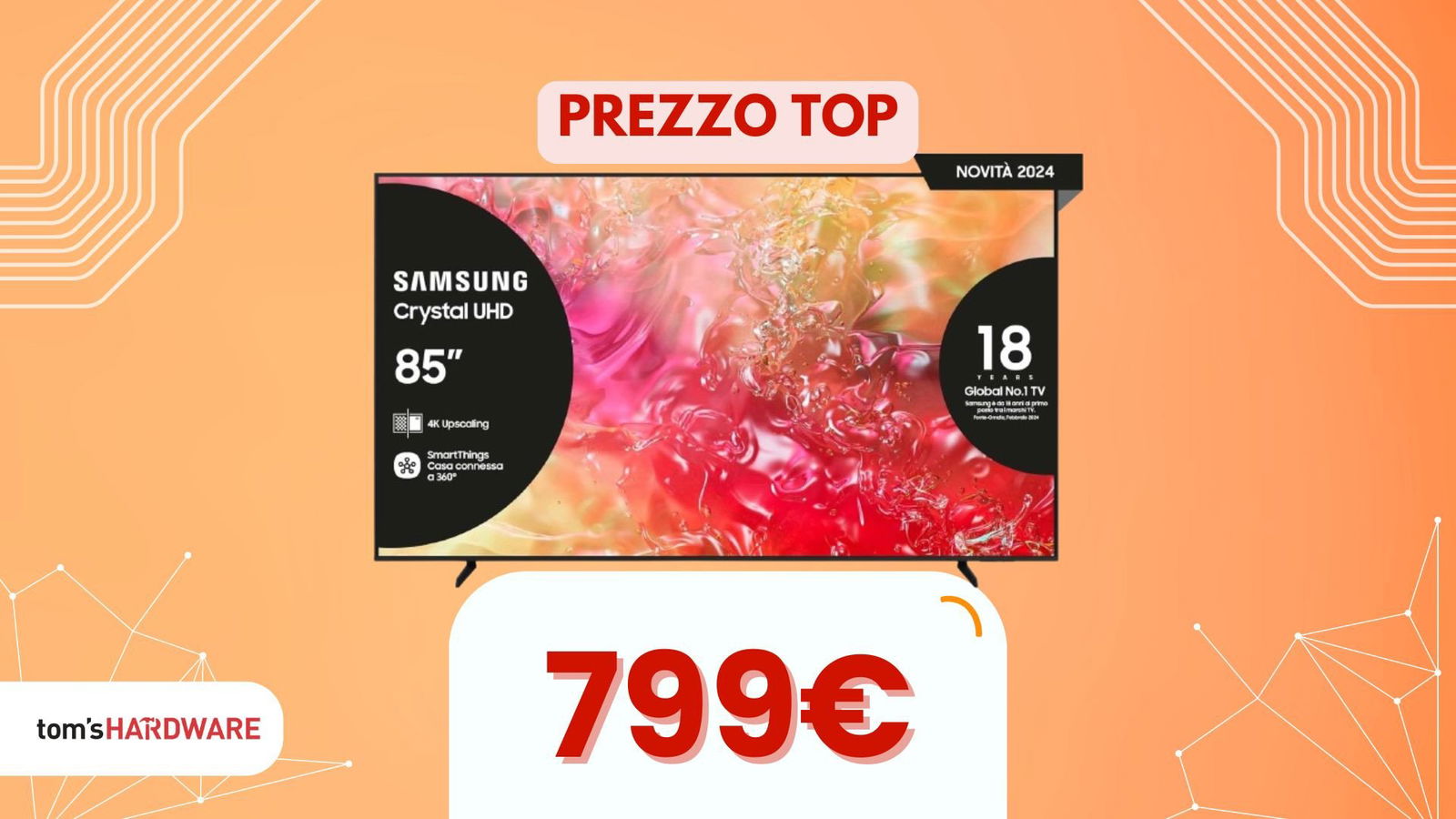 Immagine di Su questa TV Samsung da 85” l'offerta è nascosta ma c'è. Hai spazio per posizionarla?