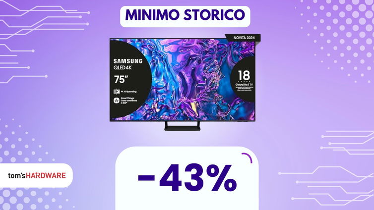 Immagine di Cinema in casa con questa Smart TV Samsung da 75": ora al MINIMO STORICO! (-43%)