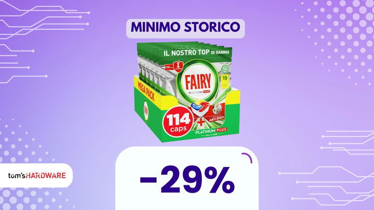 Immagine di Fairy Platinum Plus a 27€ su Amazon per 114 capsule. Meglio del supermercato?