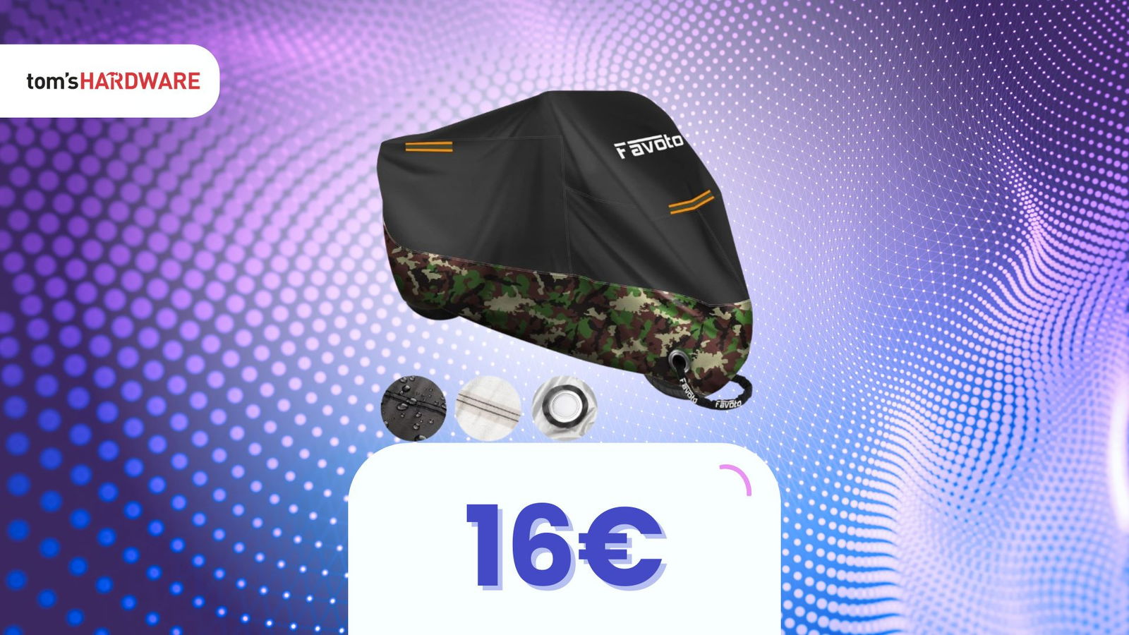 Immagine di Moto ferma per l'inverno? Mettila al sicuro con questo telo impermeabile a 16€