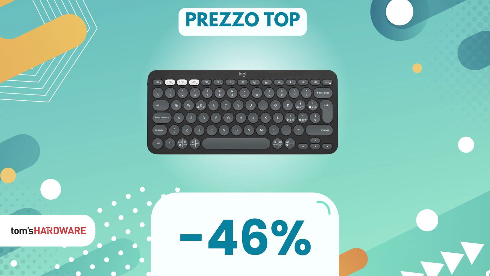 Immagine di Questa tastiera Bluetooth Logitech è sottile, portatile e in SUPER SCONTO!