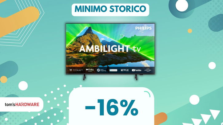 Immagine di Immersione MASSIMA e prezzo MINIMO per questa Smart TV Philips Ambilight!