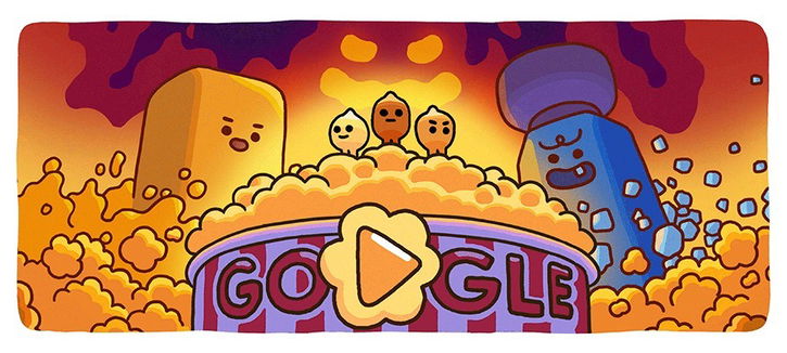 Immagine di Hai già giocato al Doodle di Google di oggi a tema popcorn? È multiplayer online!