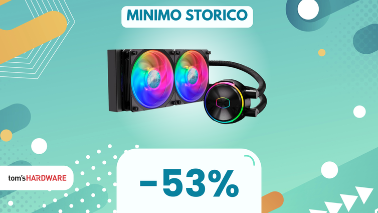 Immagine di MENO DI METÀ PREZZO per questo dissipatore a liquido Cooler Master, che AFFARE! (-53%)