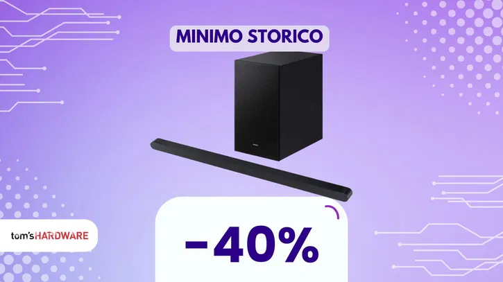 Immagine di Soundbar Samsung con 7 speaker per un audio da cinema, ora al prezzo minimo di 360€