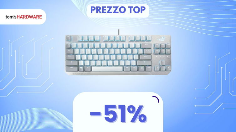 Immagine di Meno di METÀ PREZZO per questa tastiera da gaming ASUS ROG, che AFFARE! (-51%)