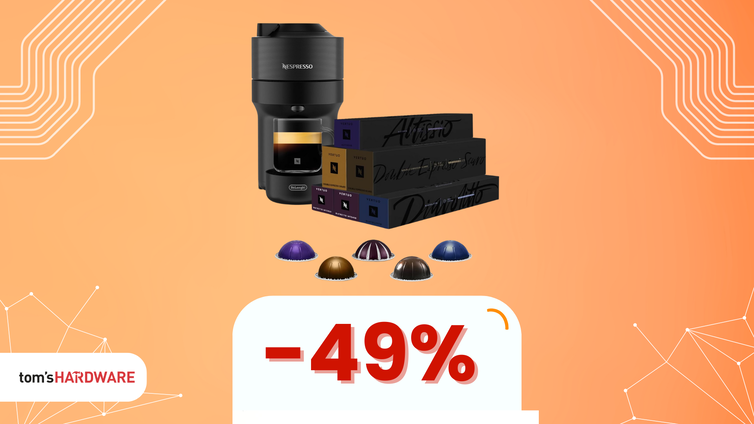 Immagine di Caffè con 1 solo click? Possibile con Nespresso Vertuo Pop a META' PREZZO! (-49%)