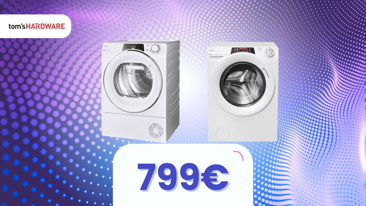 Immagine di Asciugatrice + lavatrice, combo da 1400€ in offerta da Unieuro a 799€