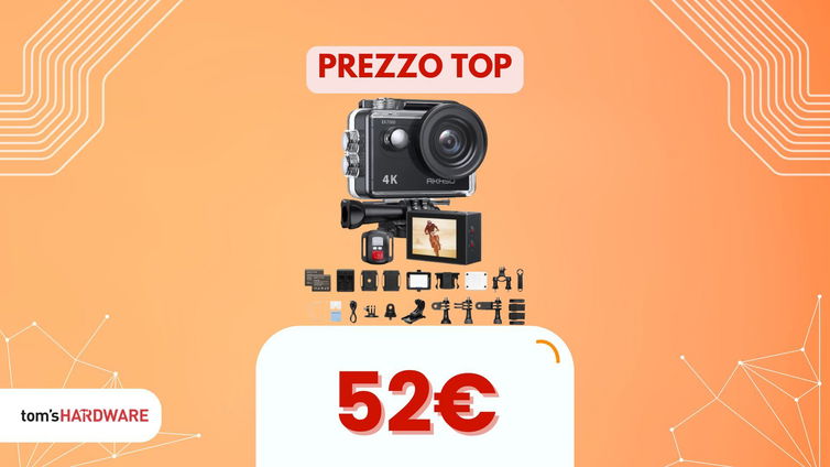 Immagine di Portati in vacanza questa action cam a soli 52€: è piena di accessori