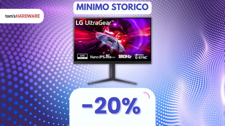 Immagine di 180Hz, 1ms di latenza e colori ASSURDI: questo monitor da gaming LG è in SUPER SCONTO!