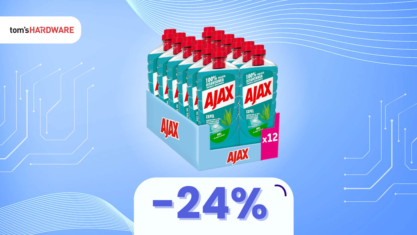 Immagine di Un anno di pavimenti puliti a MENO di 30€! Risparmi il 24% su Ajax